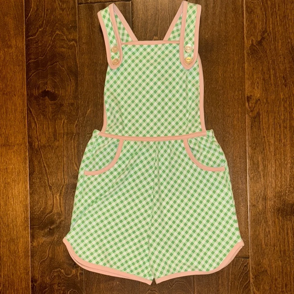 NWT Shrimp & Grits Kids Pistachio Romper - 7/8